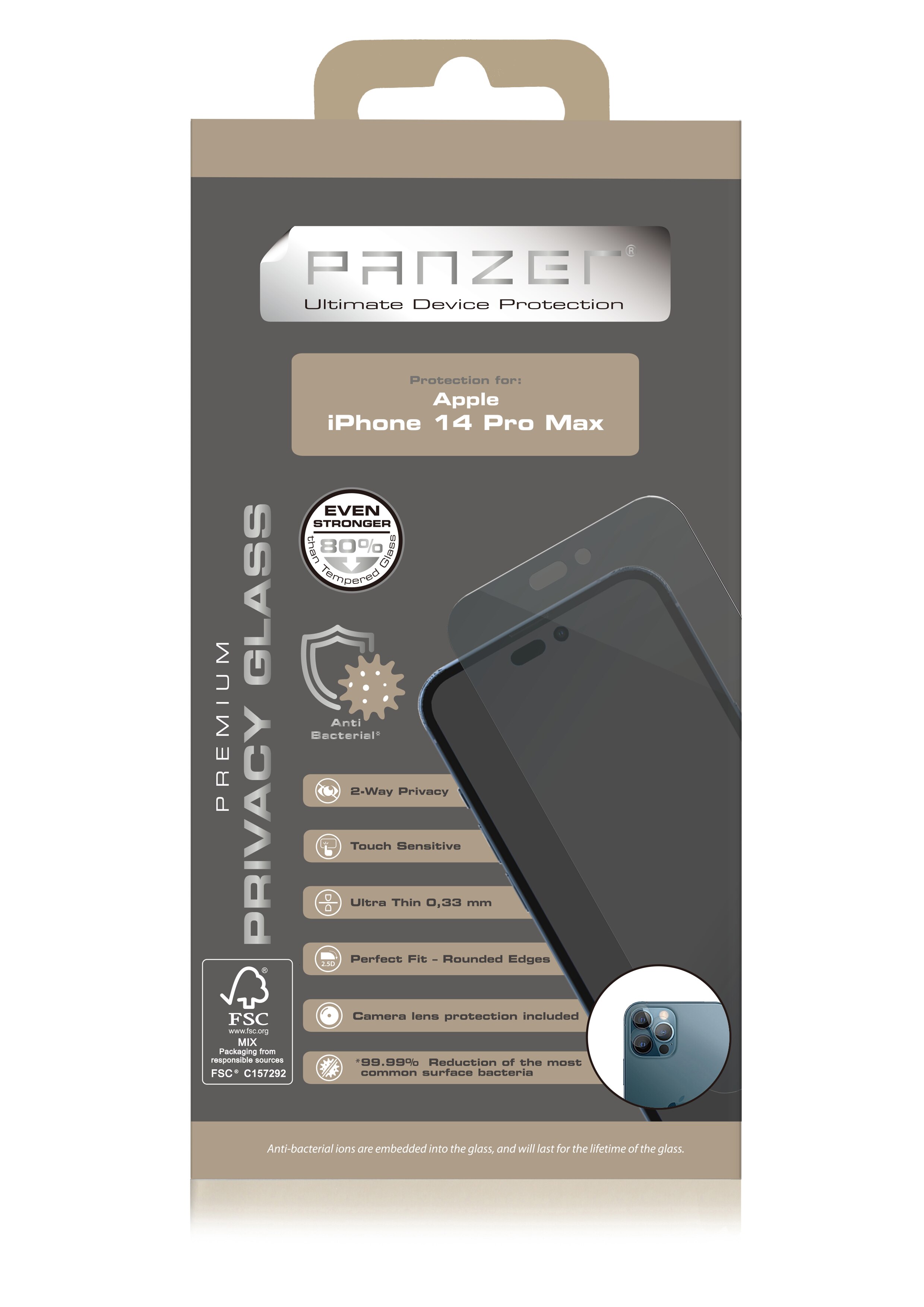 Full-Fit Glass iPhone 14 Pro Max Nero