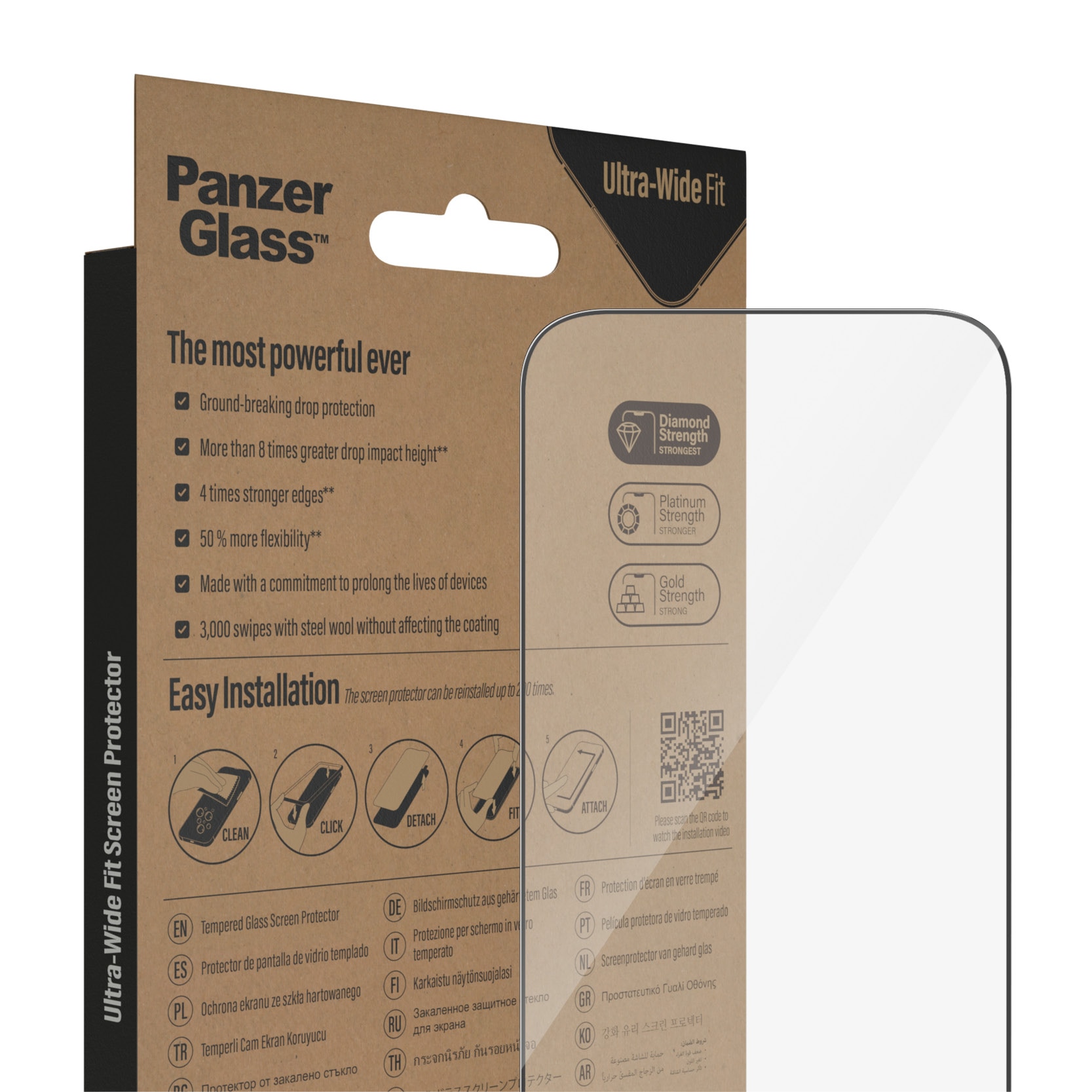 iPhone 14 Pro Screen Protector (with EasyAligner) Ultra Wide Fit