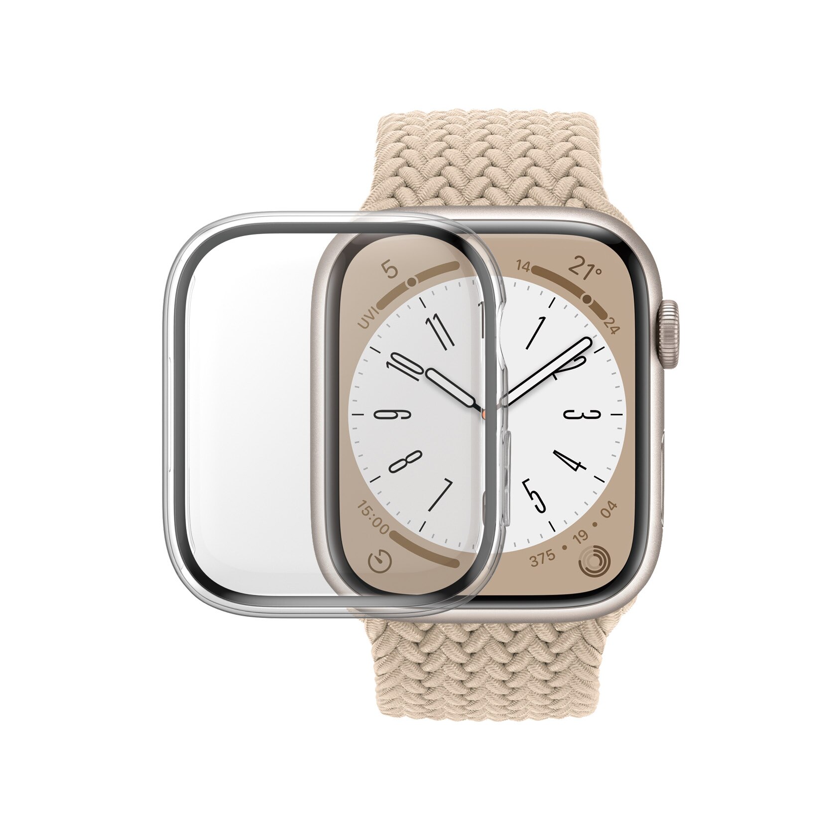 Full Body D3O Cover Apple Watch 45mm transparente