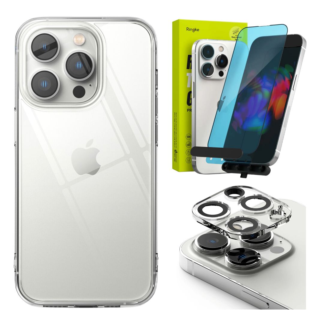 Kit completo per iPhone 14 Pro: Cover, proteggischermo e protettore fotocamera