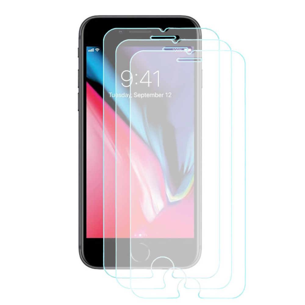 Kit per iPhone 8 3 pezzi Proteggischermo in vetro temperato 0.3mm