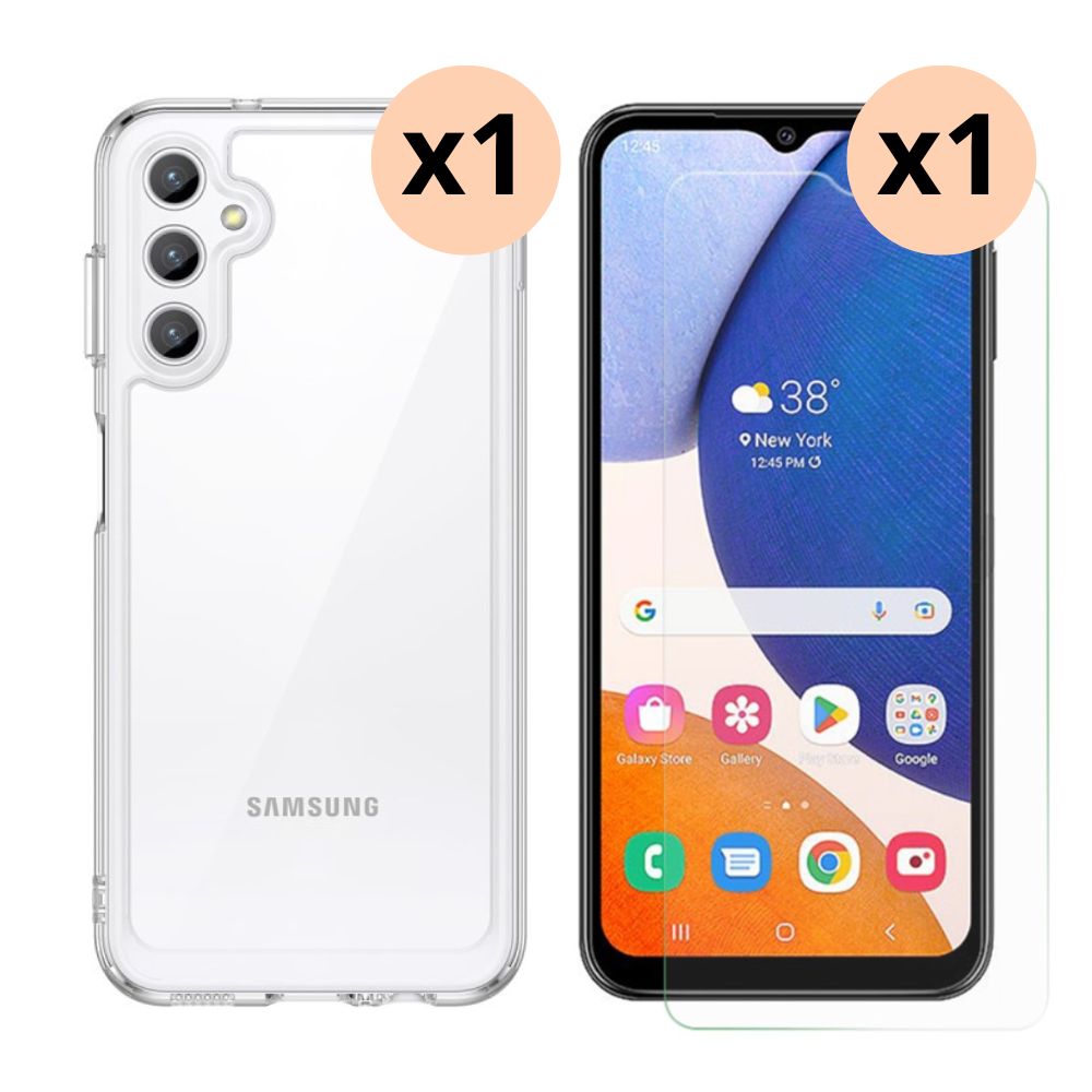 Kit per Samsung Galaxy A14: Cover e proteggischermo