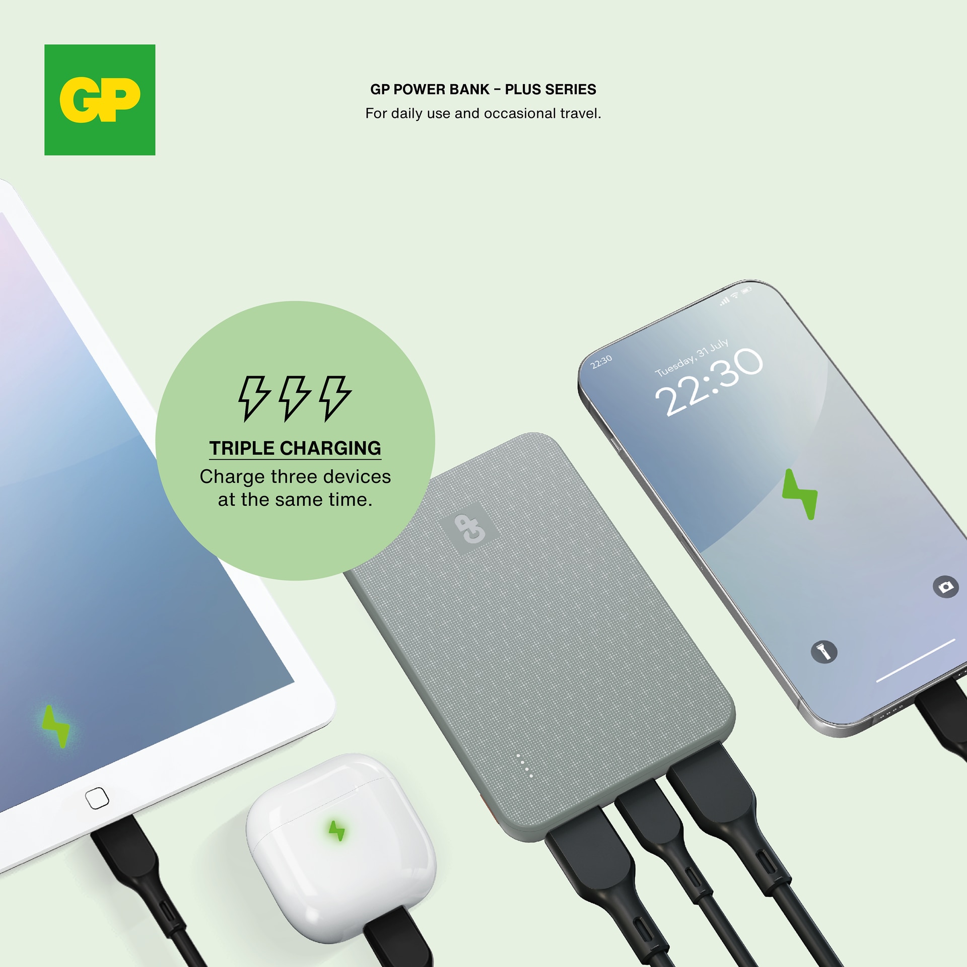Powerbank Plus 5000mAh Grigio