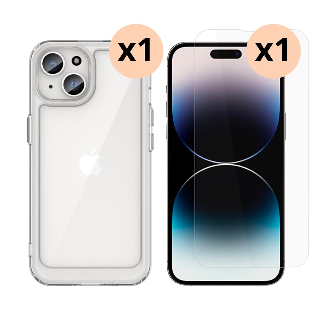 Kit per iPhone 15 Plus: Cover e proteggischermo