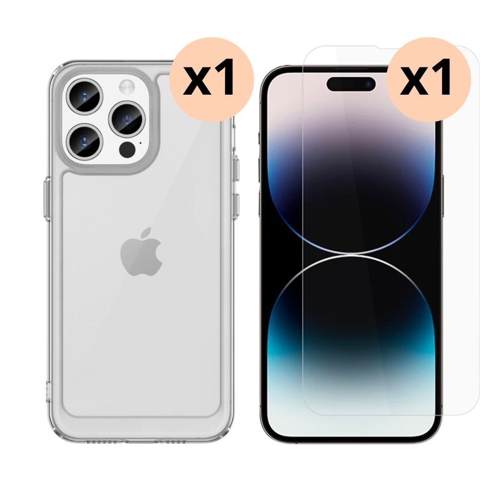 Kit per iPhone 15 Pro: Cover e proteggischermo