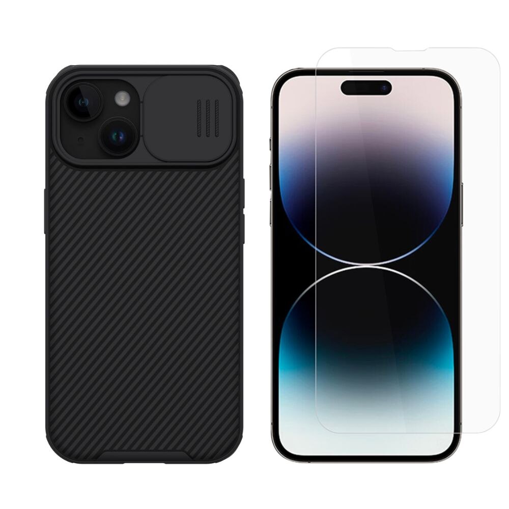 Kit per iPhone 15: Cover CamShield e proteggischermo