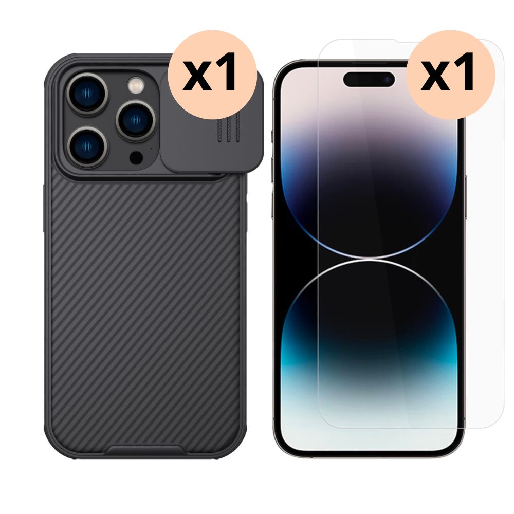 Kit per iPhone 15 Pro: Cover CamShield e proteggischermo