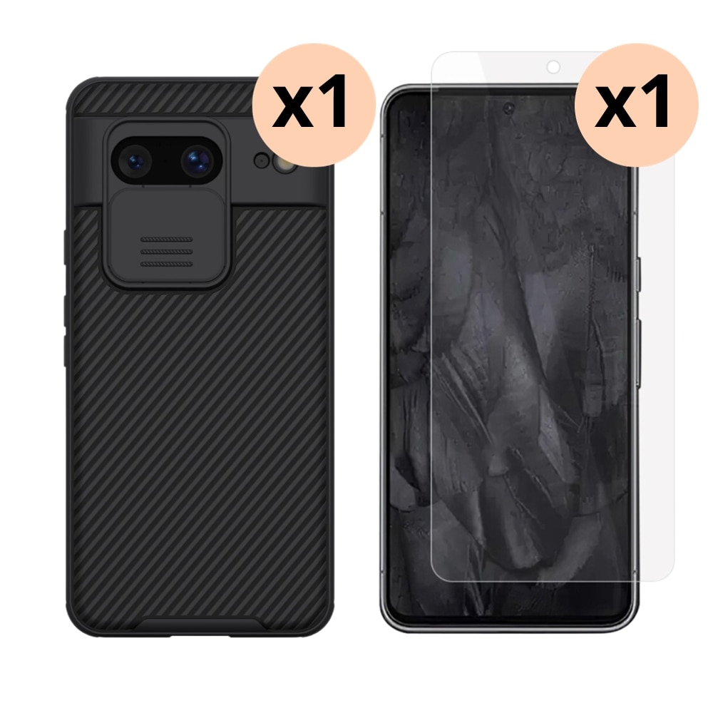 Kit per Google Pixel 8: Cover CamShield e proteggischermo