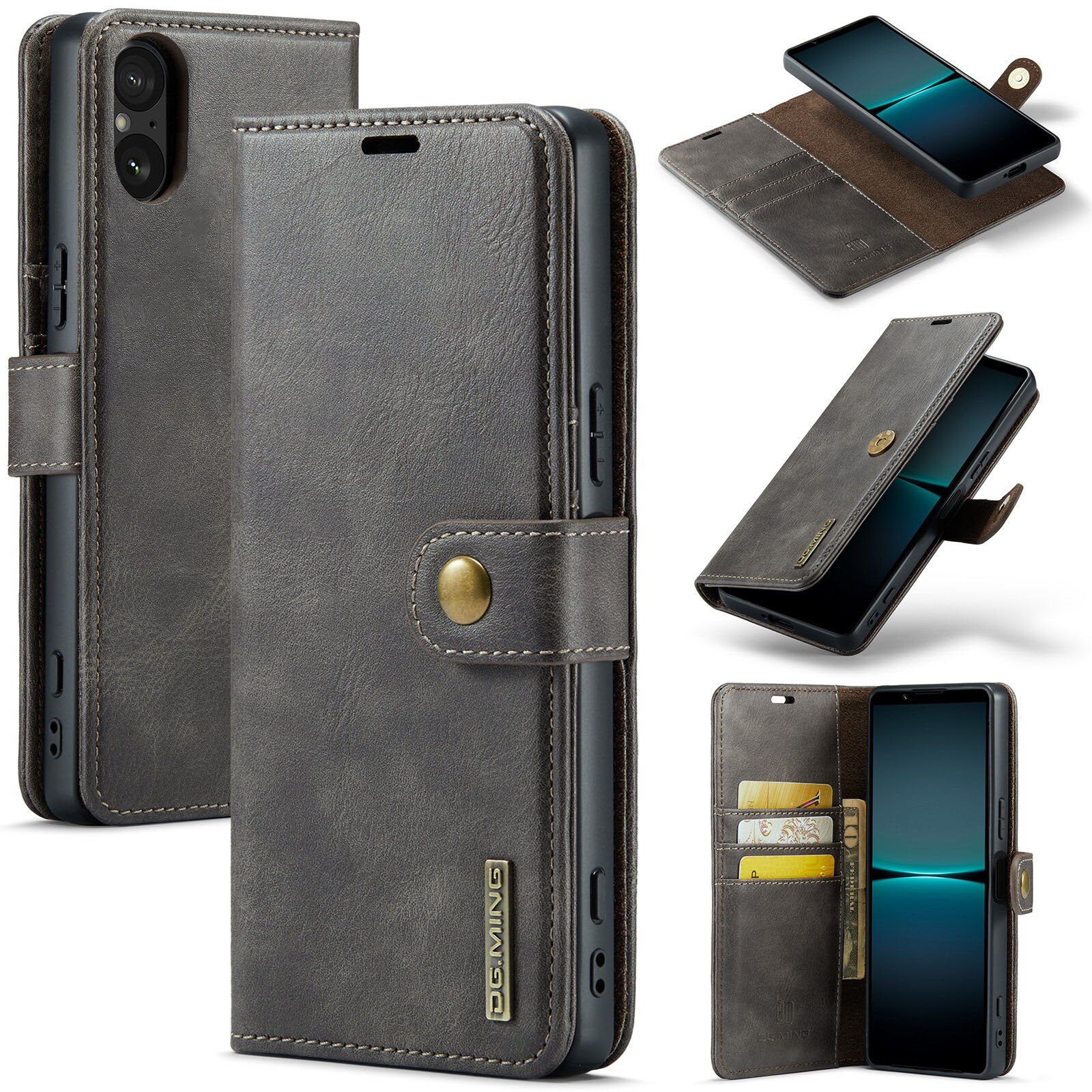 Cover portafoglio Magnet Wallet Sony Xperia 5 V Brown