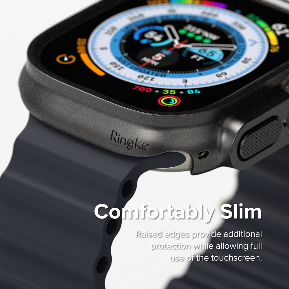 Cover Slim (2 pezzi) Apple Watch Ultra 2 49mm Titanium Black & Clear