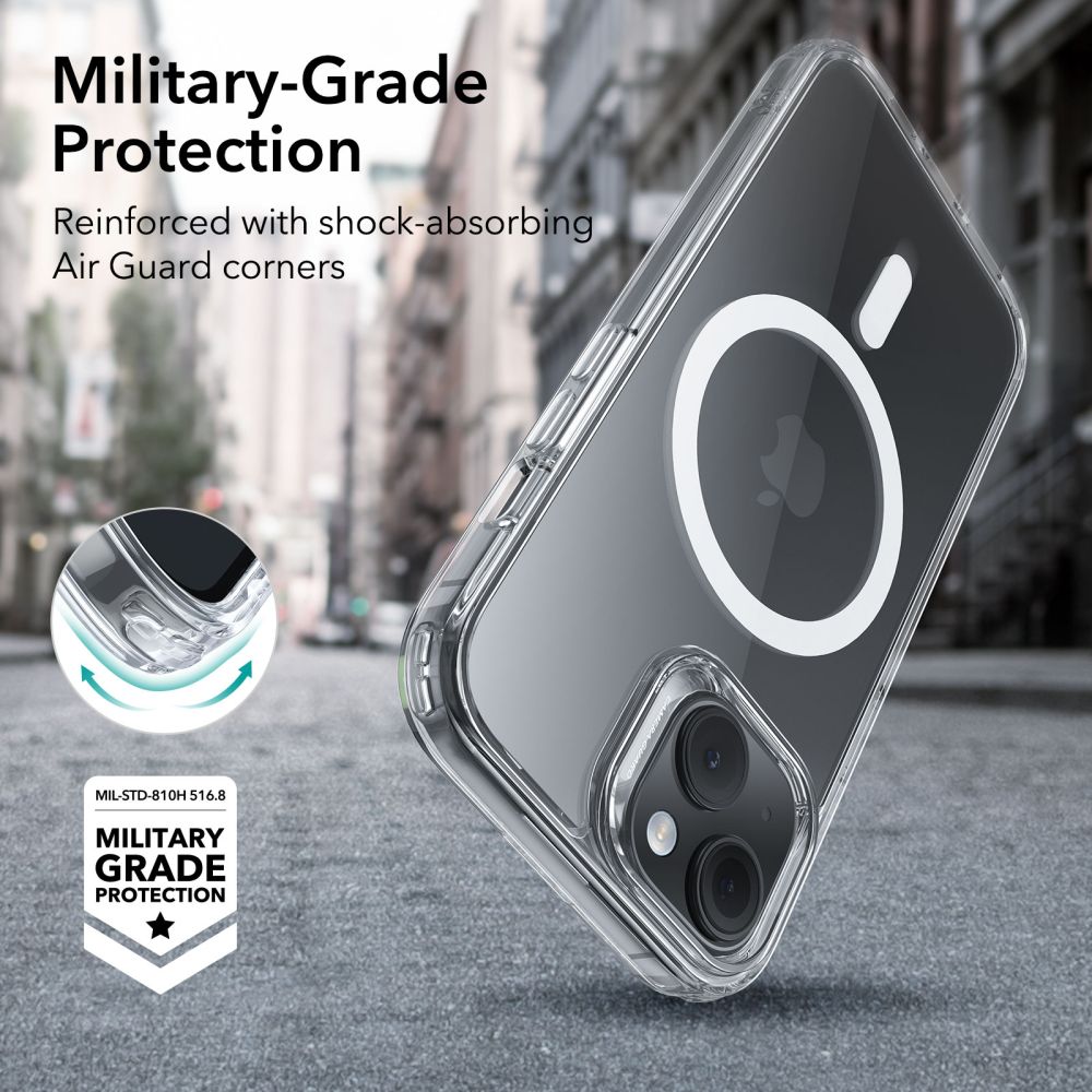 Classic Hybrid HaloLock MagSafe iPhone 15 Plus Trasparente