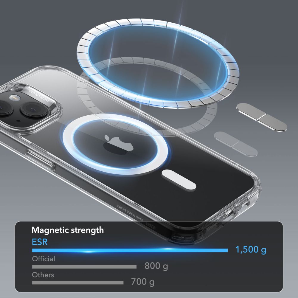 Classic Hybrid HaloLock MagSafe iPhone 15 Plus Trasparente