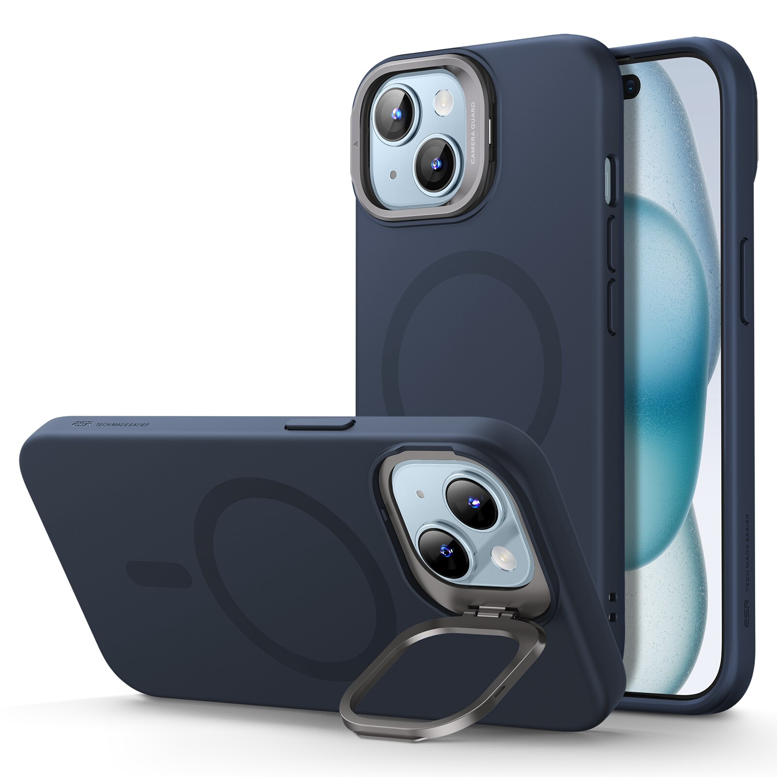 Cover Cloud Kickstand HaloLock MagSafe iPhone 15 Dark Blue
