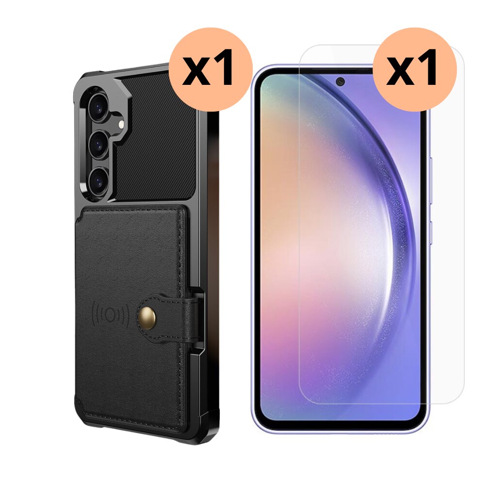 Kit per Samsung Galaxy A55: Cover Tough Multi-slot e proteggischermo