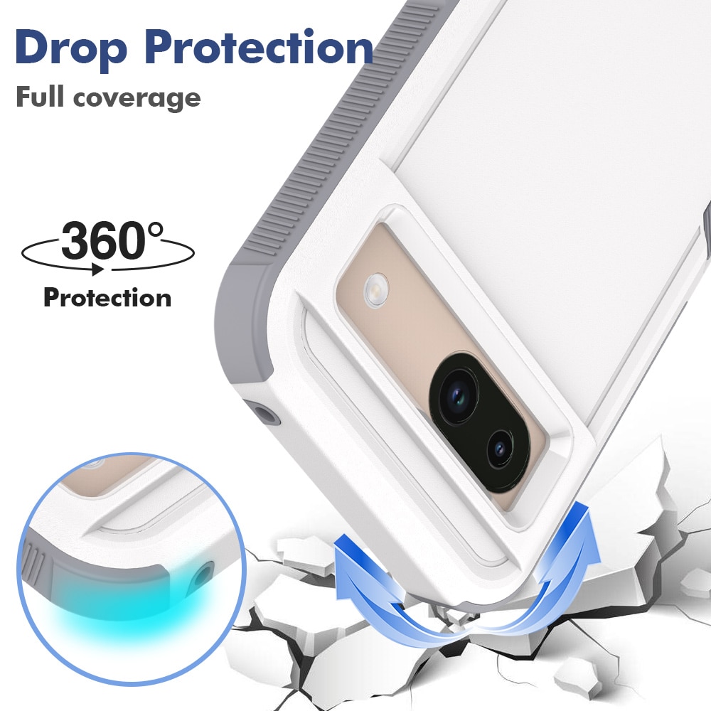 Cover ibride Off-road Google Pixel 8a, bianco