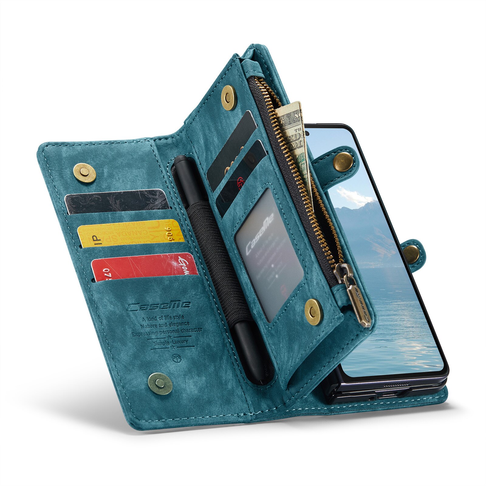 Cover portafoglio Multi-Slot Samsung Galaxy Z Fold 6 Blu