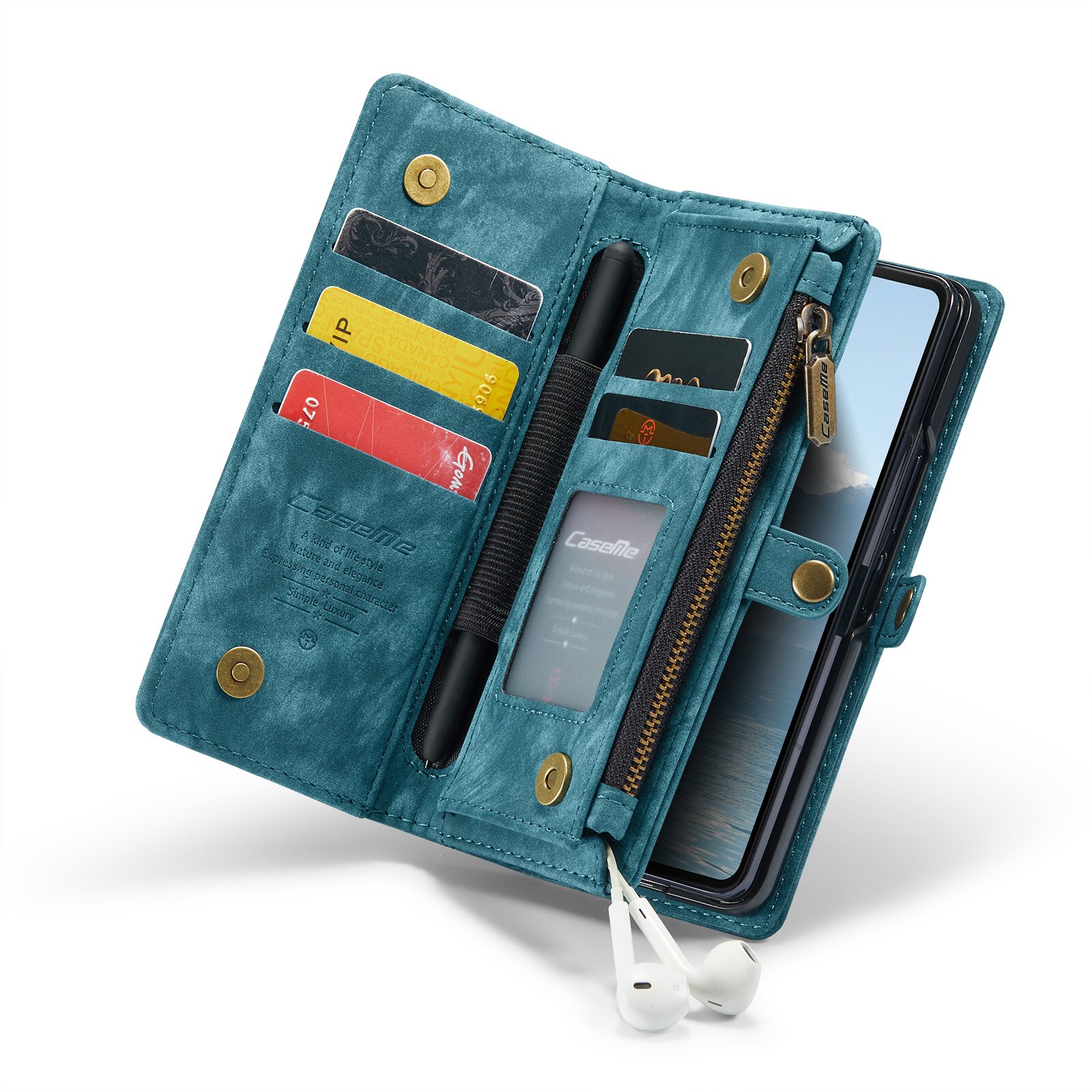 Cover portafoglio Multi-Slot Samsung Galaxy Z Fold 6 Blu
