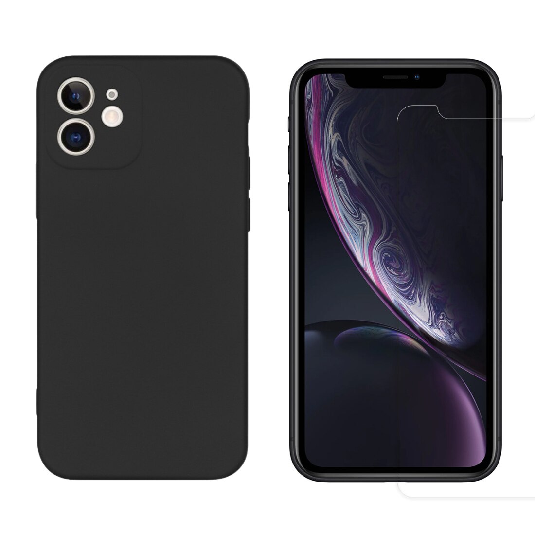Kit per iPhone 11 : Cover TPU e proteggischermo