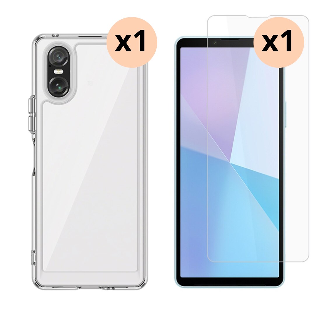 Kit per Sony Xperia 10 VI : Cover e proteggischermo