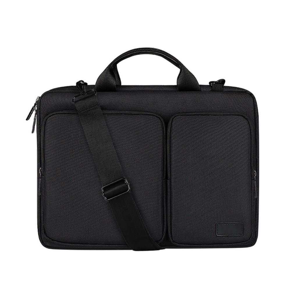 Borsa per laptop con tracolla e portaoggetti 16" Nero