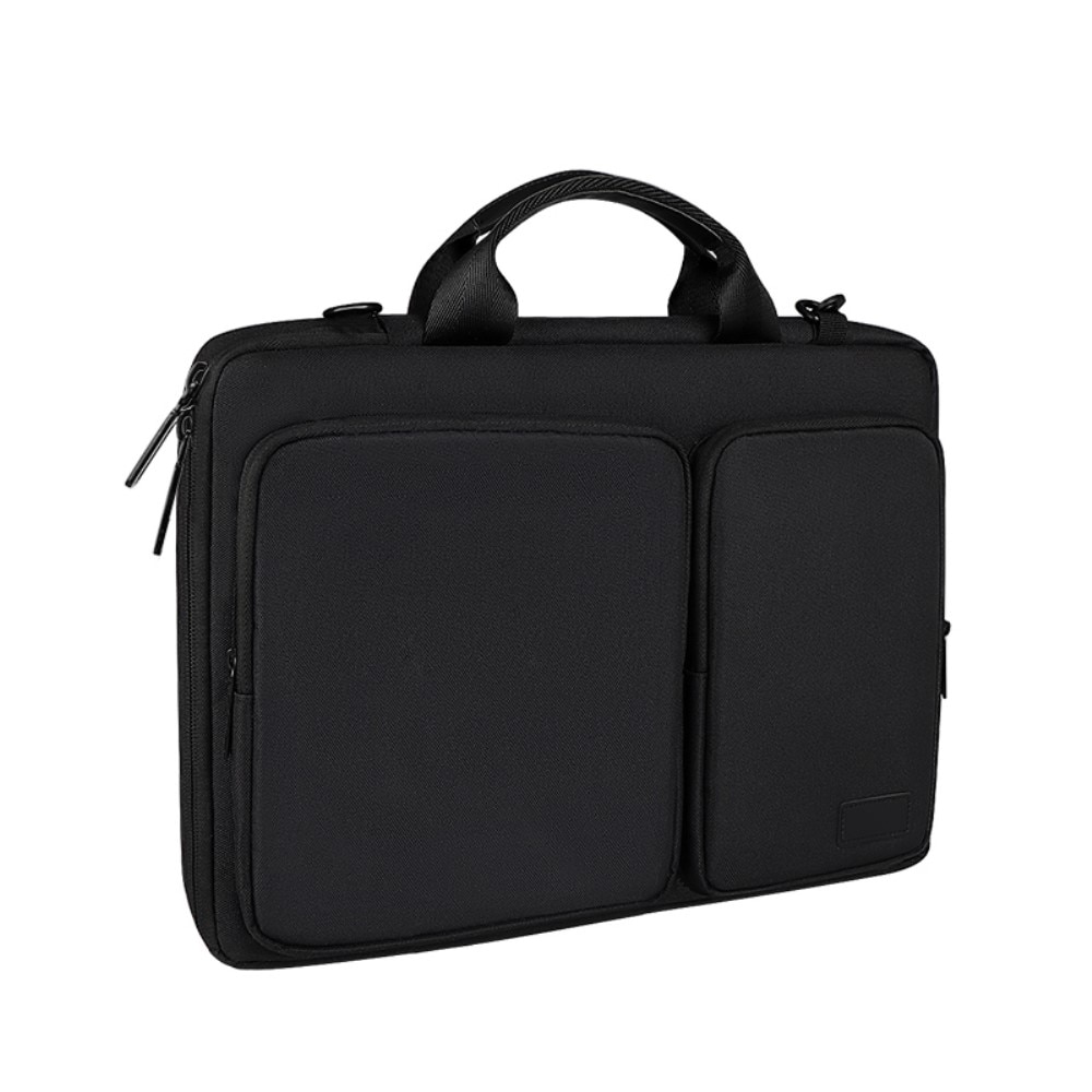 Borsa per laptop con tracolla e portaoggetti 16" Nero