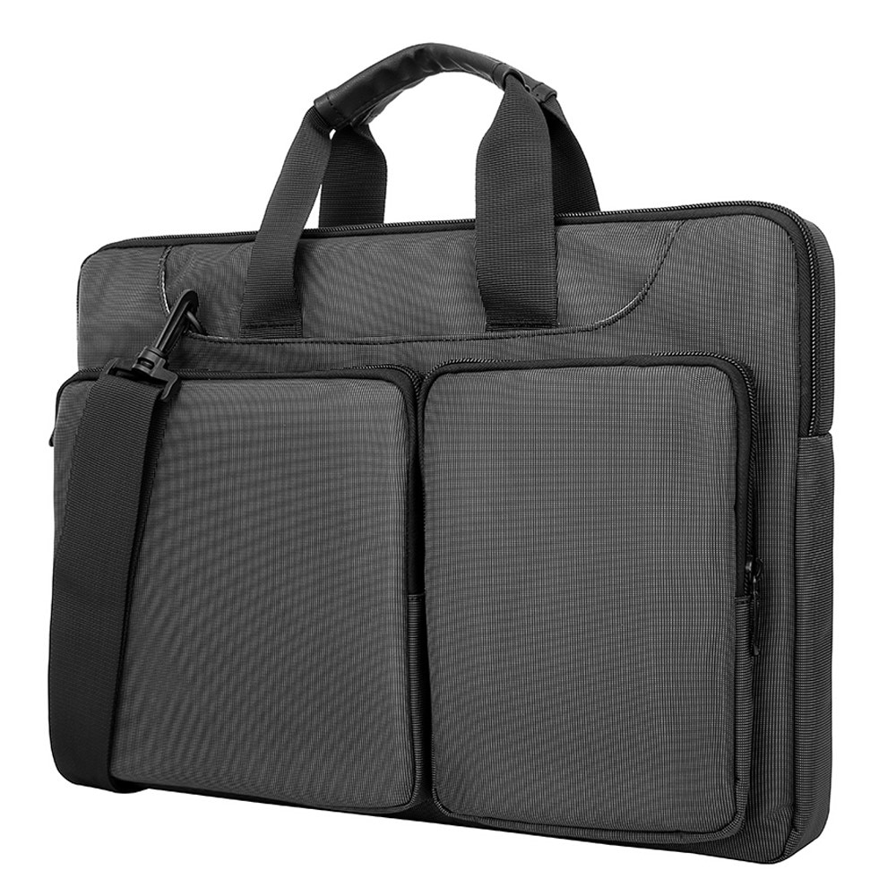 Borsa per laptop con tracolla e portaoggetti 13-14" grigio