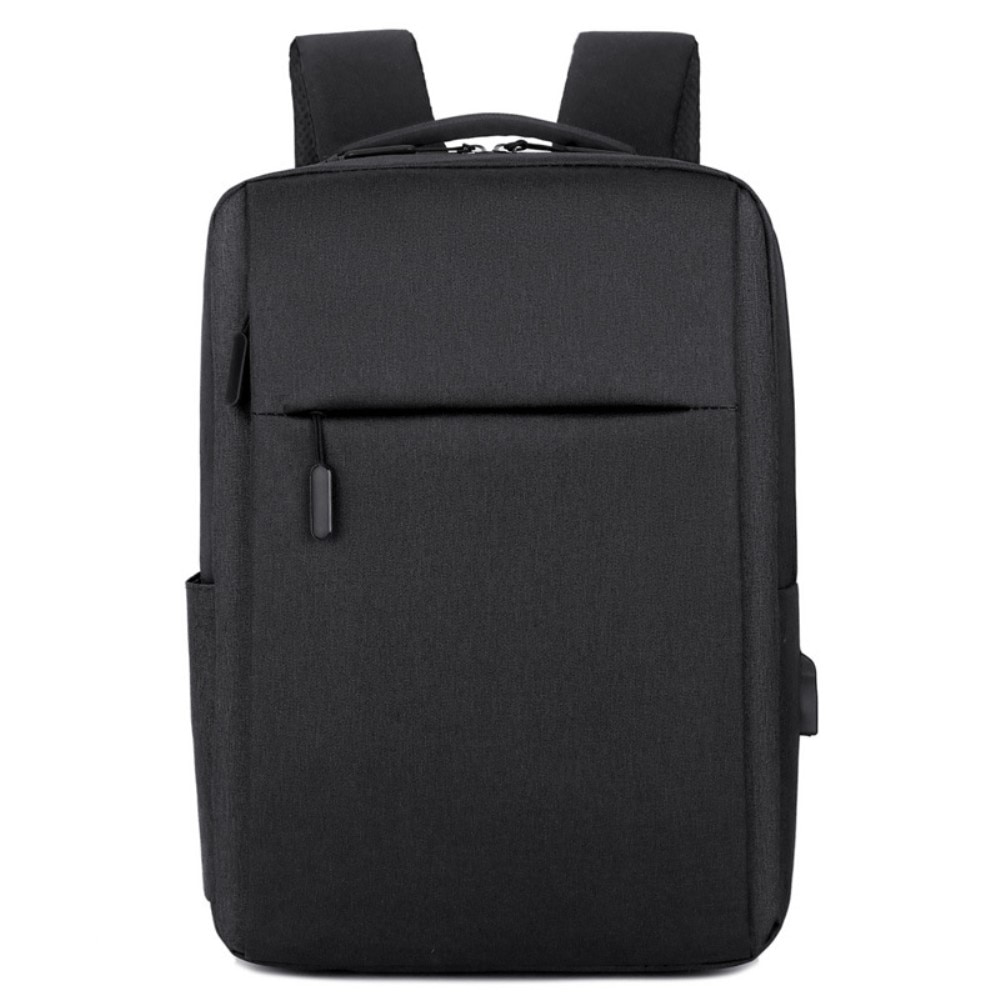 Zaino in nylon resistente all'acqua per laptop fino a 16 pollici, nero