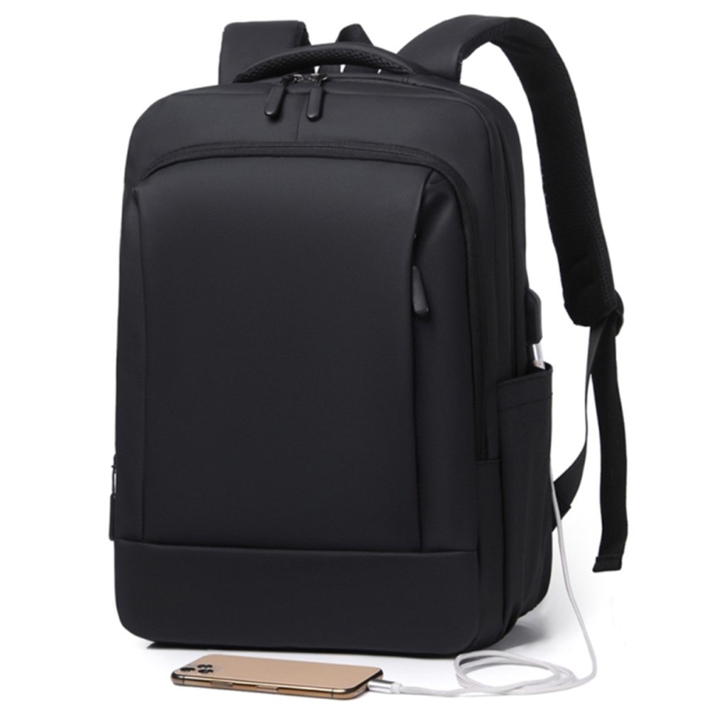 Zaino in nylon per laptop fino a 14 pollici, nero