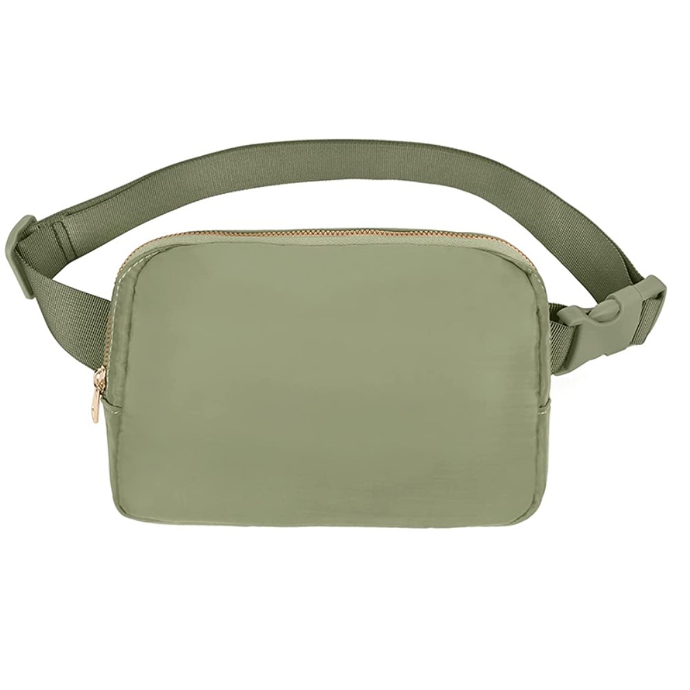 Borsa a tracolla in nylon, verde
