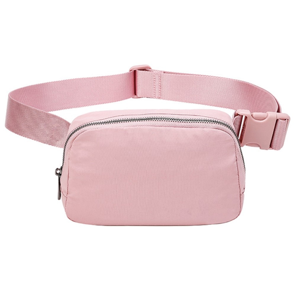 Borsa a tracolla in nylon, rosa