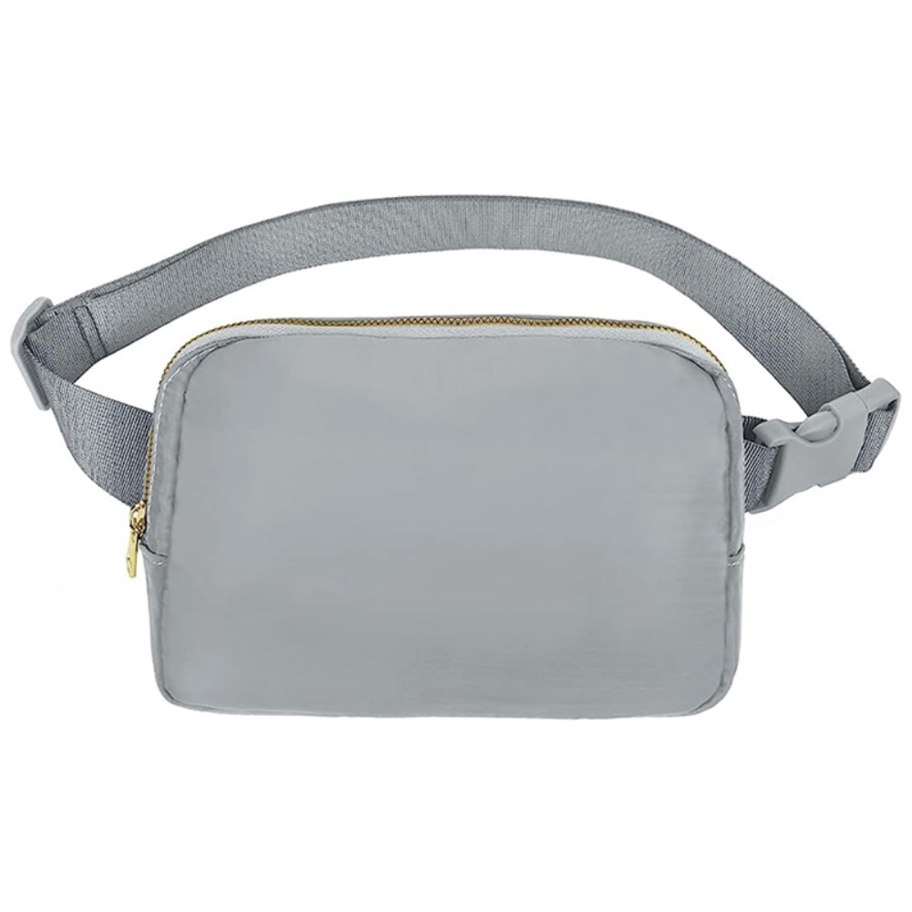 Borsa a tracolla in nylon, grigio