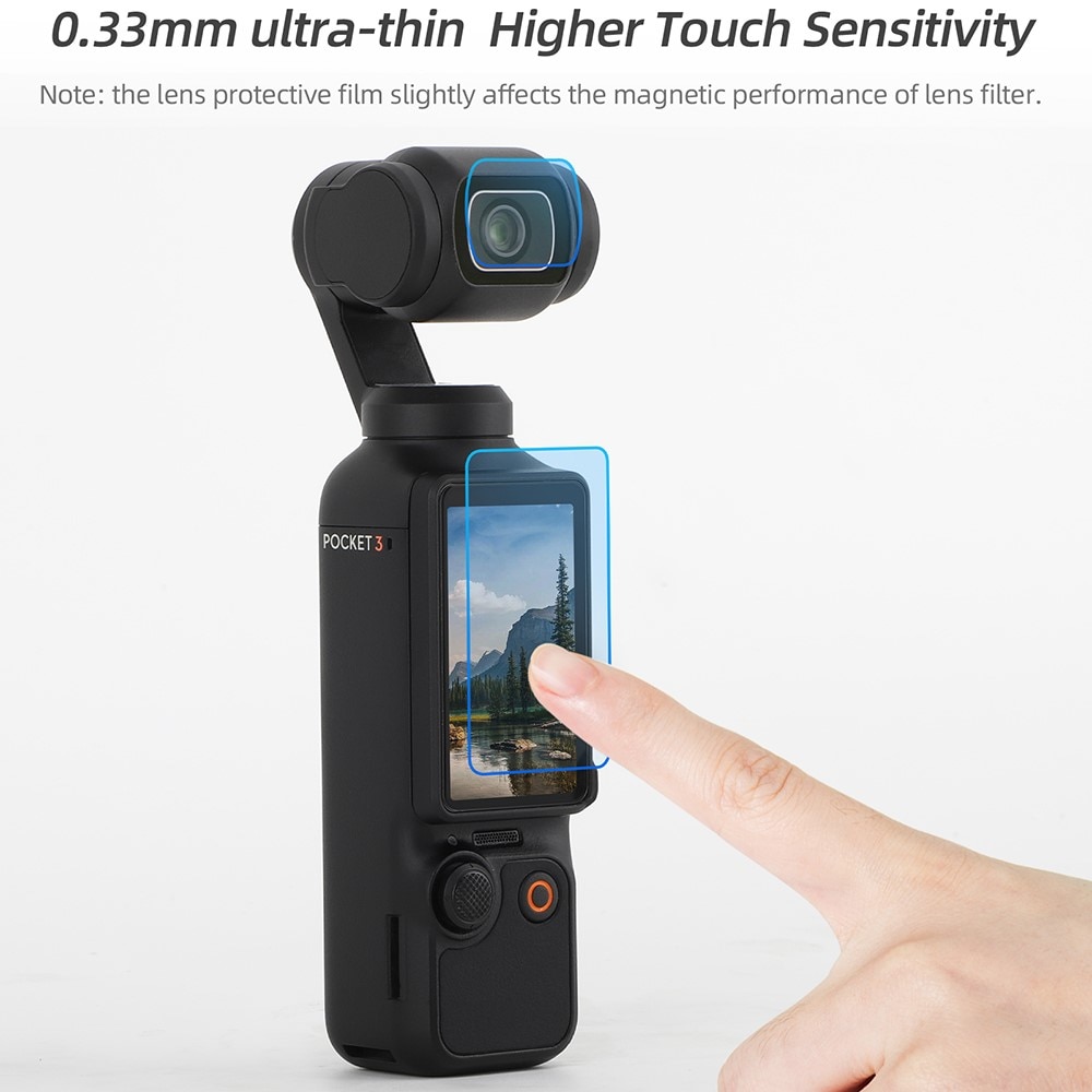 Protezione fotocamera e schermo in vetro temperato DJI Osmo Pocket 3