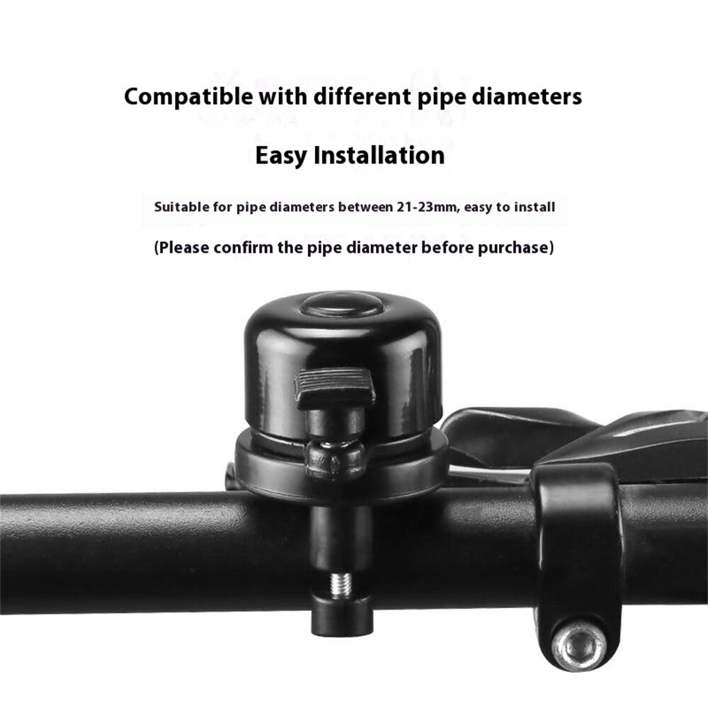 Campanello per bici con supporto per Apple AirTag, nero