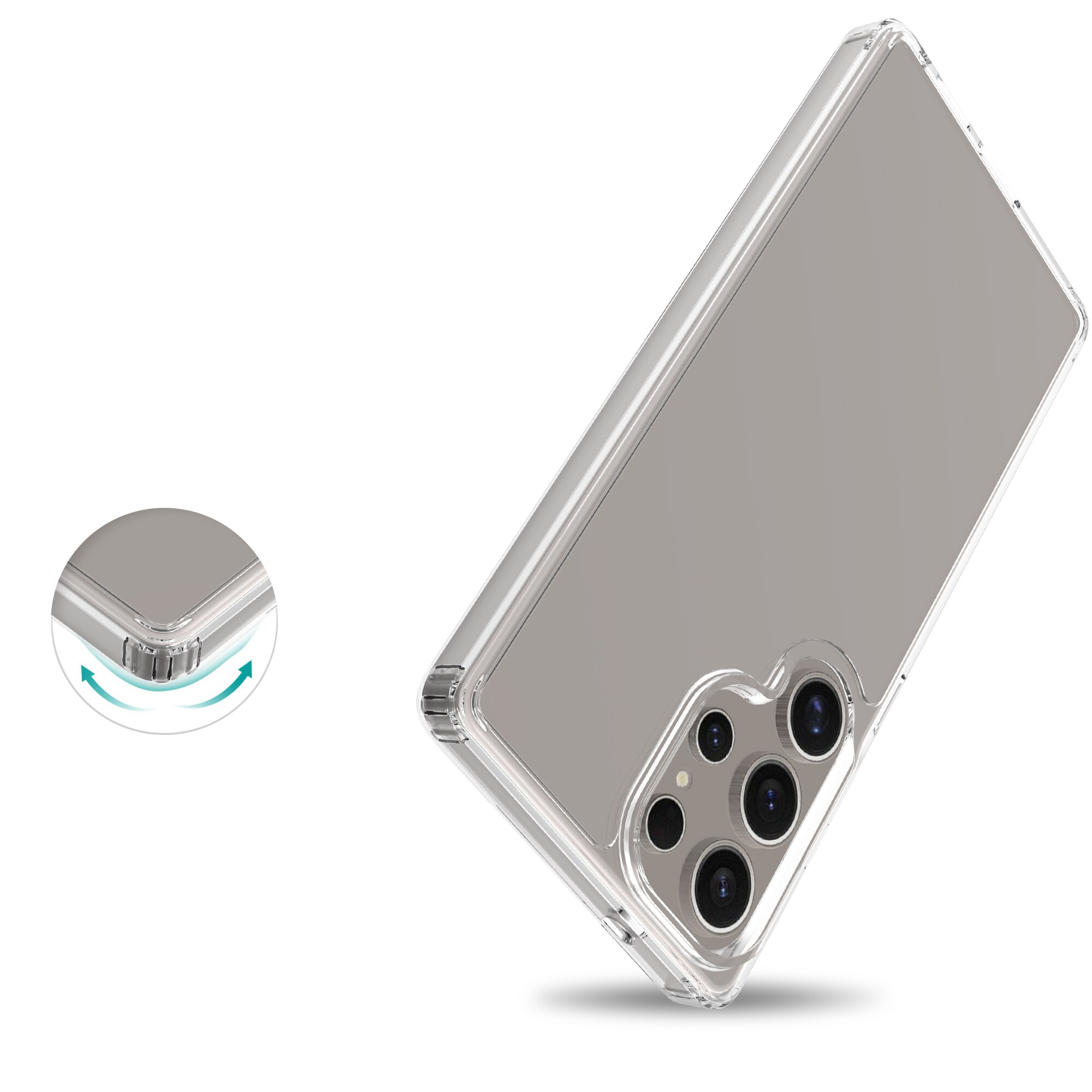 Cover ibride per Samsung Galaxy S25 Ultra Trasparente