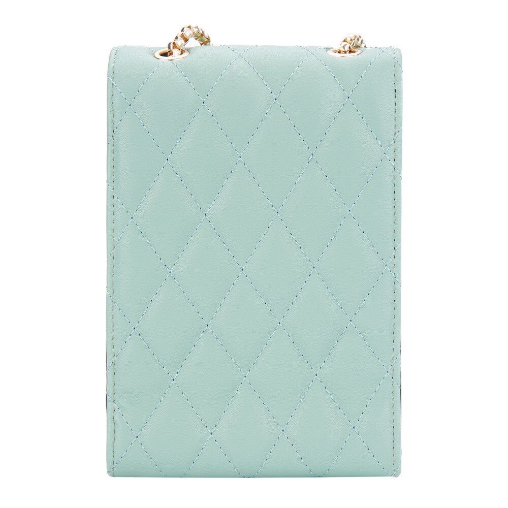 Quilted Crossbody Mini Wallet verde