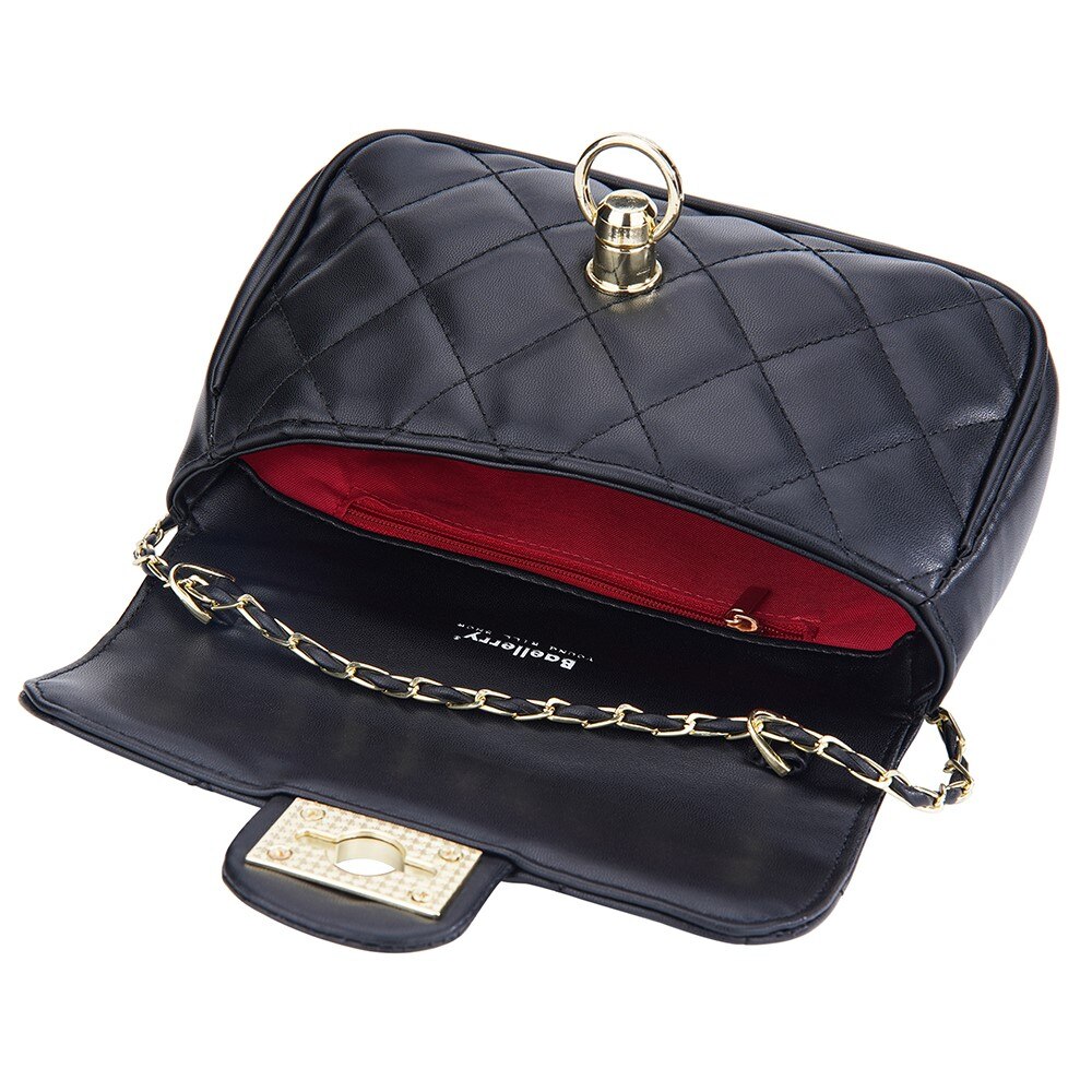 Quilted Crossbody Shoulder Bag nero