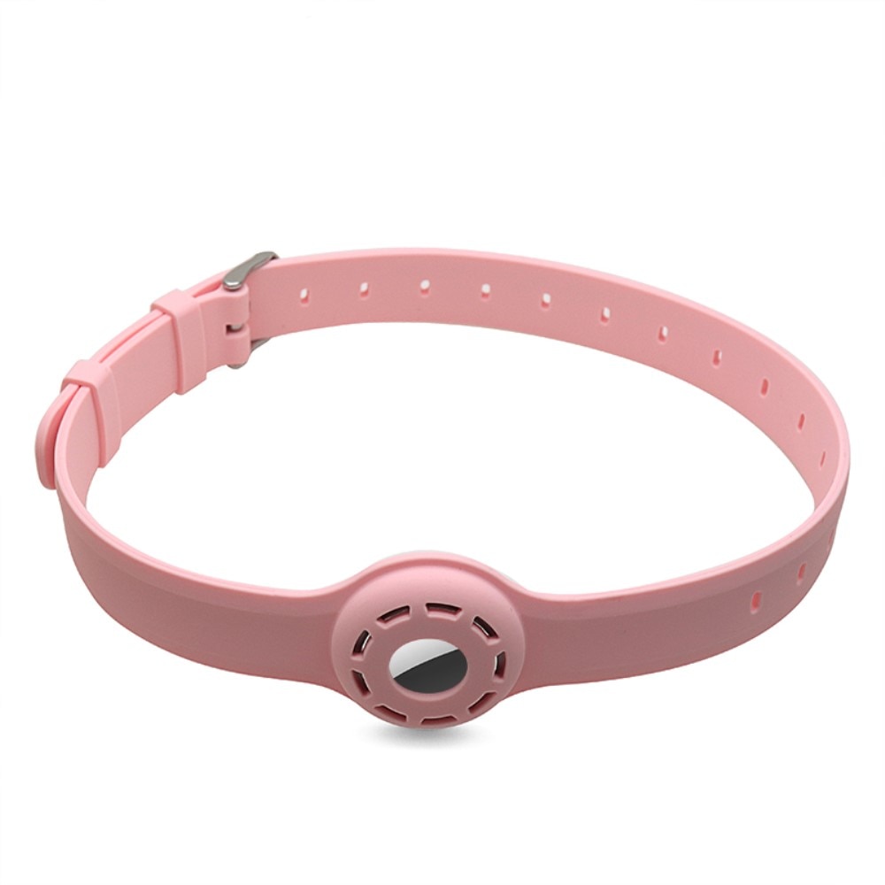 Collare per cani in silicone AirTag Rosa