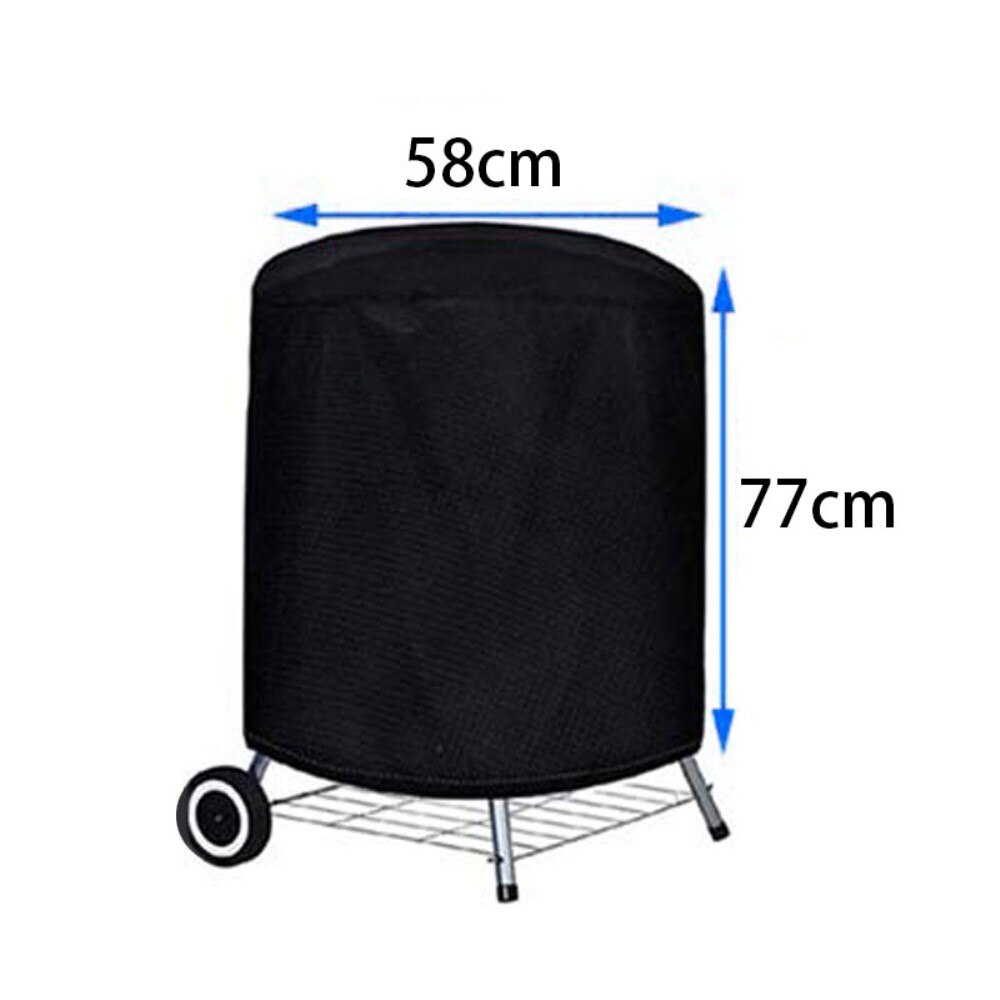Copertura rotonda impermeabile per barbecue, nero