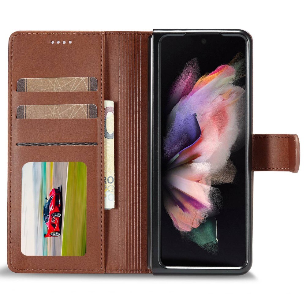 Custodie a portafoglio Samsung Galaxy Z Fold 4 Marrone