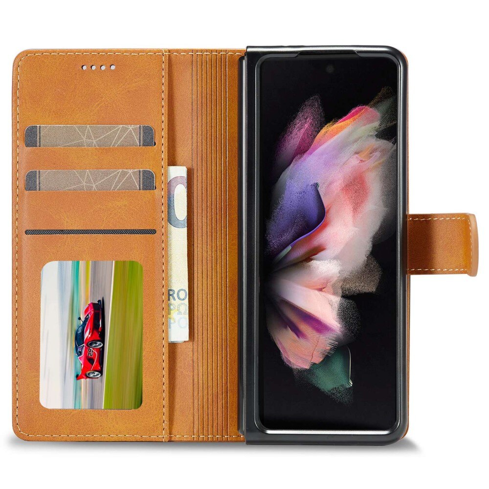 Custodie a portafoglio Samsung Galaxy Z Fold 4 Cognac