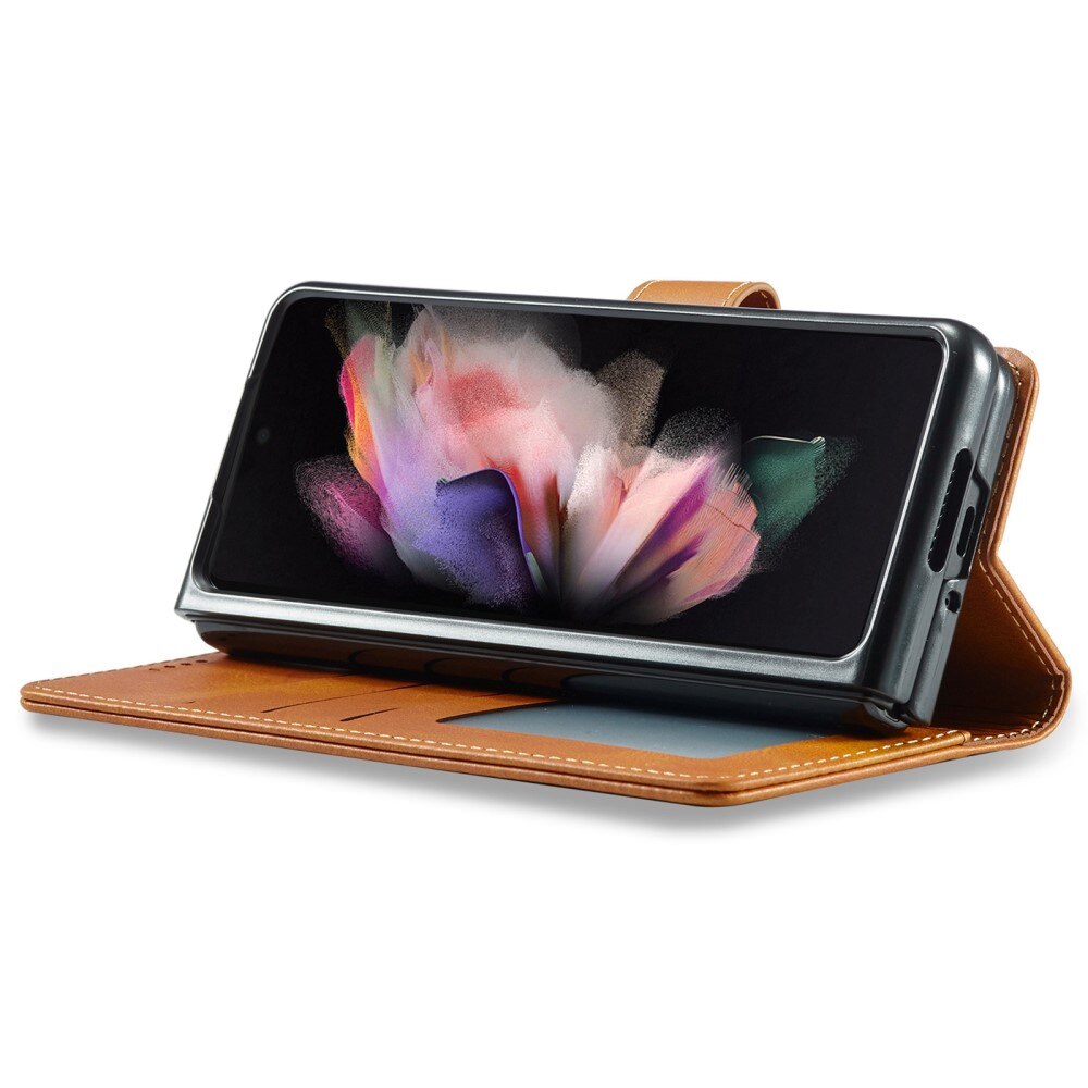 Custodie a portafoglio Samsung Galaxy Z Fold 4 Cognac