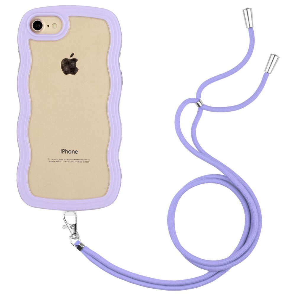 Cover cinturino Wavy Edge iPhone 8 viola