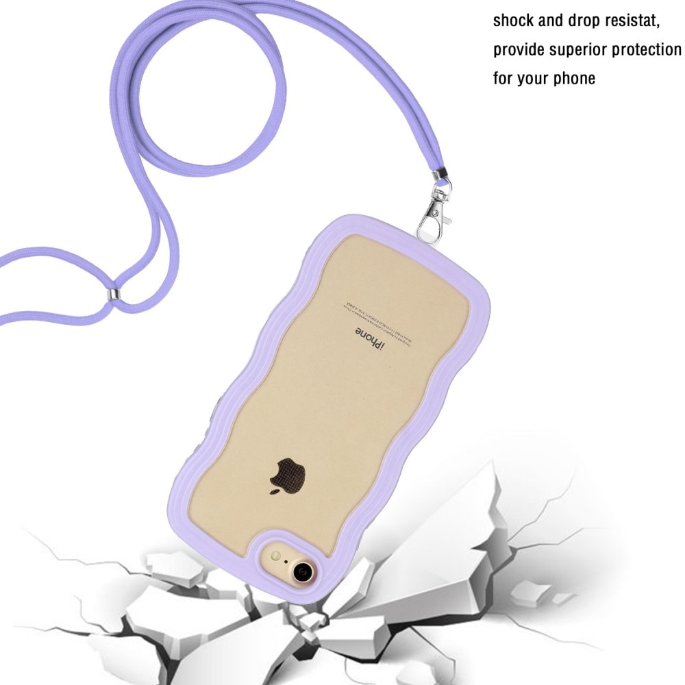 Cover cinturino Wavy Edge iPhone SE (2022) viola