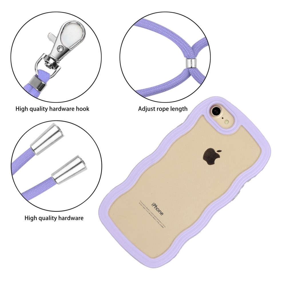 Cover cinturino Wavy Edge iPhone SE (2020) viola