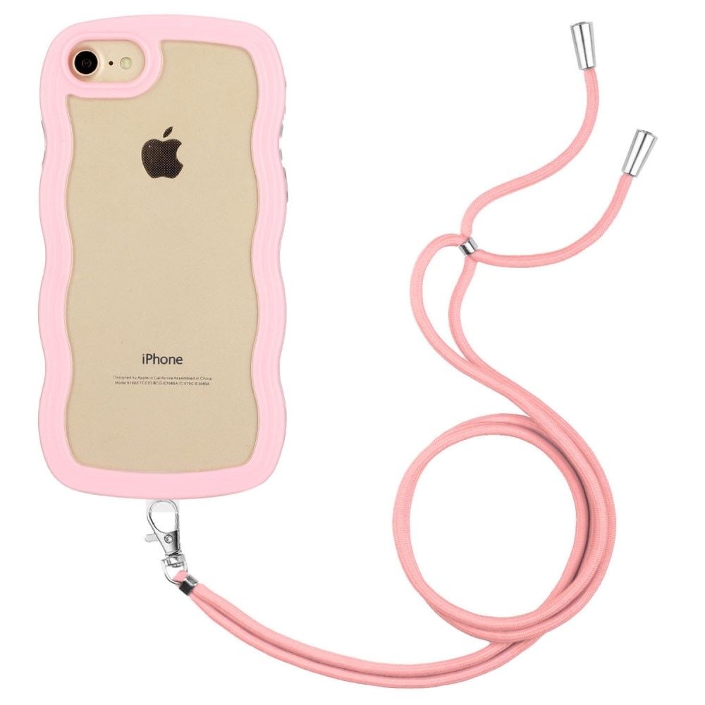 Cover cinturino Wavy Edge iPhone SE (2022) rosa