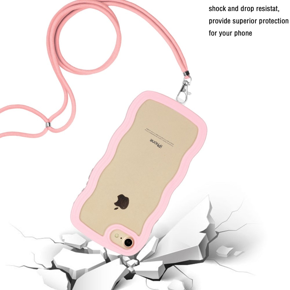 Cover cinturino Wavy Edge iPhone SE (2022) rosa