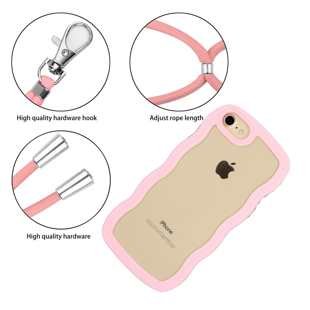 Cover cinturino Wavy Edge iPhone SE (2022) rosa