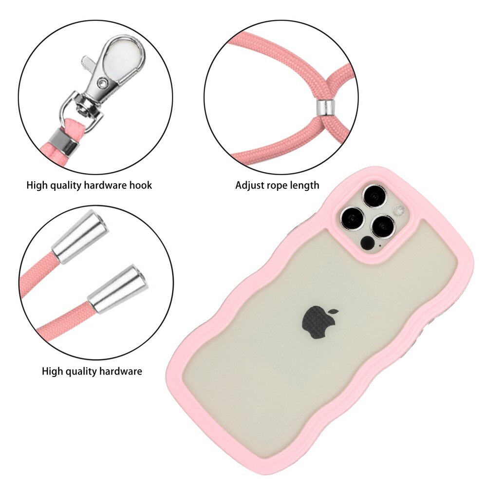 Cover cinturino Wavy Edge iPhone 12/12 Pro rosa