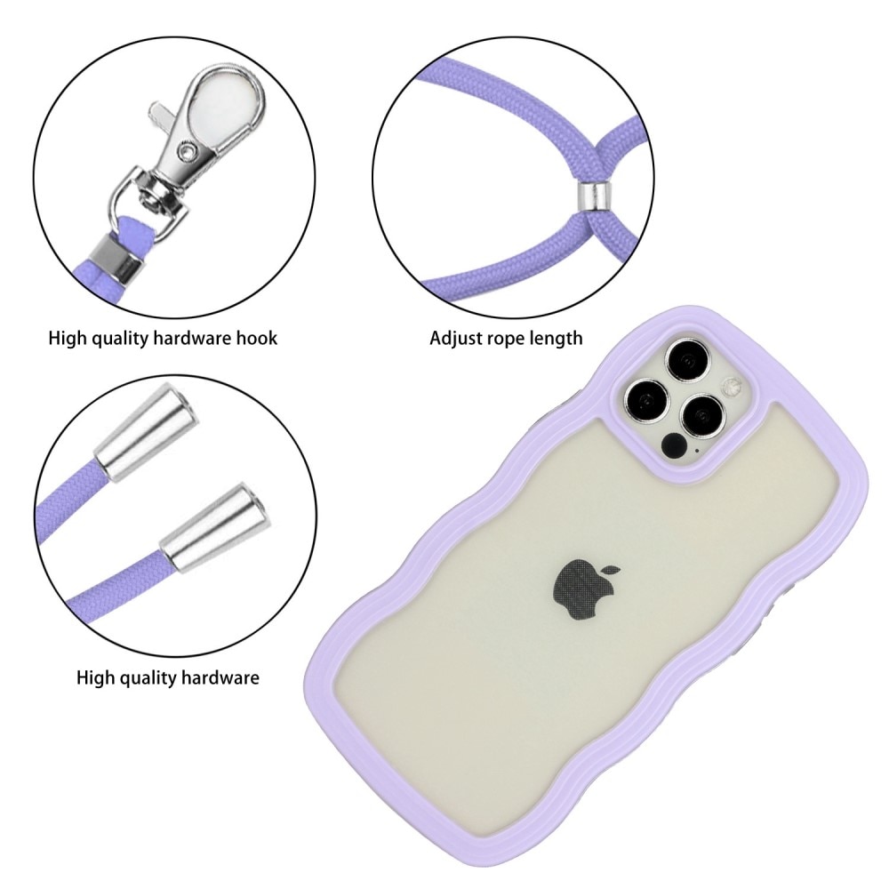 Cover cinturino Wavy Edge iPhone 12/12 Pro viola