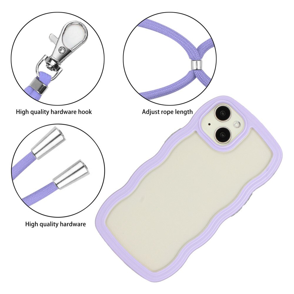 Cover cinturino Wavy Edge iPhone 13 viola